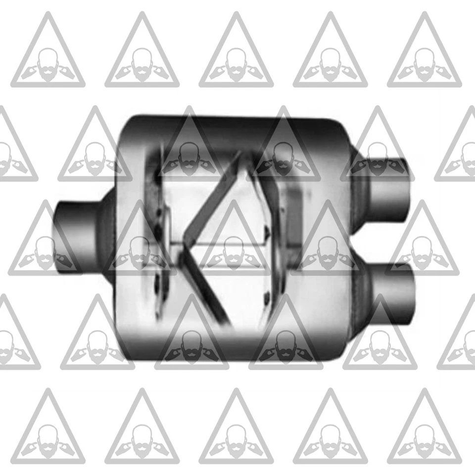 Tubo doble y silenciador de 2,5" con puntas de corte de borde enrollado se adapta a: Ram 3500 2011-2018 Foto 2 de 4