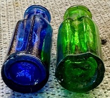 Extremely Rare / Unique COBALT BLUE 1890&rsquo;s Glass MARKER INK Bottle (K237)