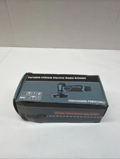 Portable Lithium Electric Angle Grinder w 2 Batteries Professional Power Tool