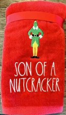 New Rae Dunn Buddy The ELF Son Of A Nutcracker Christmas Hand Towel Set
