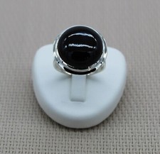 Black Onyx Ring 925 Starling Silver Handcrafted Unisex Statement Ring For Girls