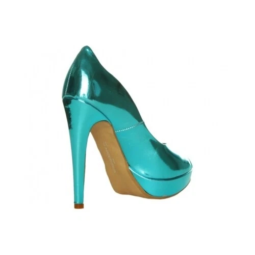 Made in Italia Mujer Tacones Altos Talla 38 EU/5 UK Azul Cielo Interior 100% Cuero - Imagen 12 de 12