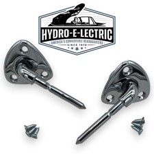 New 1970-1981 Camaro Firebird Chrome Sun Visor Support Brackets- Pair New 1970-1981 Camaro Firebird Chrome Sun Visor Support Brackets- Pair
