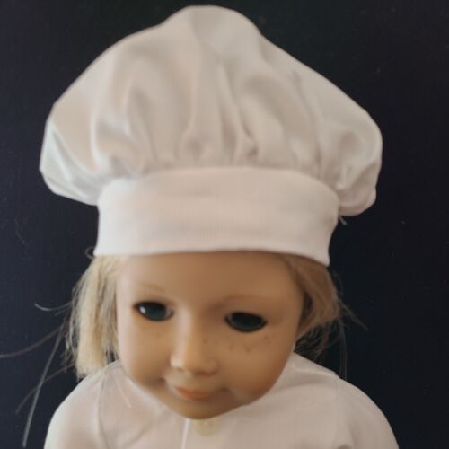 18" Doll Camp Chocolate Chef Outfit with Hat Black White Fits American Girl - Picture 4 of 15