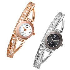 Luxury Womens Ladies Bracelet Rhinestone Dial Analog Quartz Fashion WristWatches
