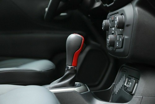 Red Interior Gear Shift Knob Cover Trim For Jeep Renegade 15+ & Compass 17+ - Picture 3 of 7
