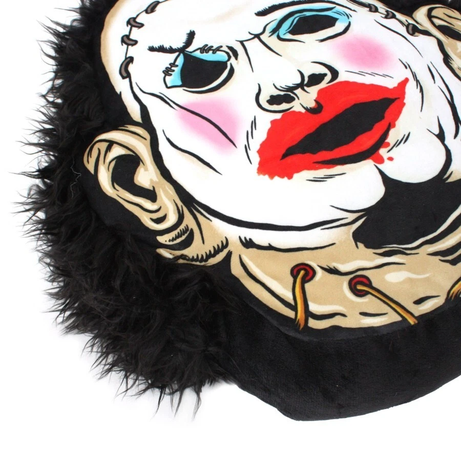 NEW Creepy Co. Texas Chainsaw Massacre LEATHERFACE PILLOW Plush Cushion Horror - Image 4 of 4