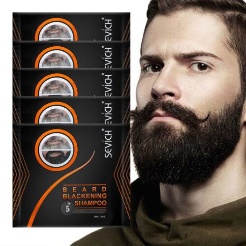 10*15ml Instant Hair Dye Black Beard Shampoo Beard Paint Men Beard Coloring Dye - Picture 5 of 13
