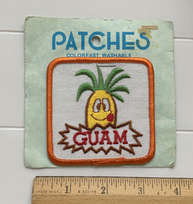 NIP Guam United States US Territory Smiling Pineapple Souvenir Embroidered Patch