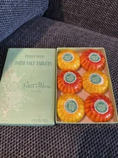 6 VINTAGE 1950s Boxed Unopened Potter And Moore Bath Salts Set Unused