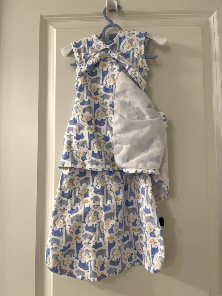 Saco de dormir Halo bebé recién nacido 3-6 meses azul safari algodón Foto 3 de 3