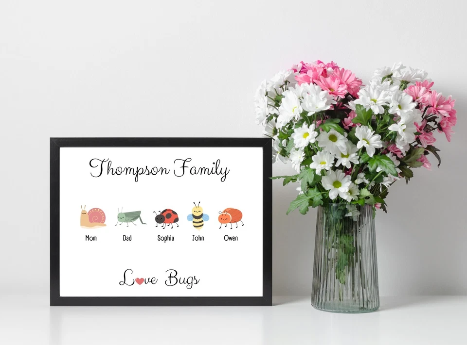 Personalized Valentine s Day home decor/ art print lovebug - Image 3 of 4