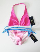 Ralph Lauren Little Girls 2 pc Bikini Swimsuit Set Pink Sz 14 - NWT