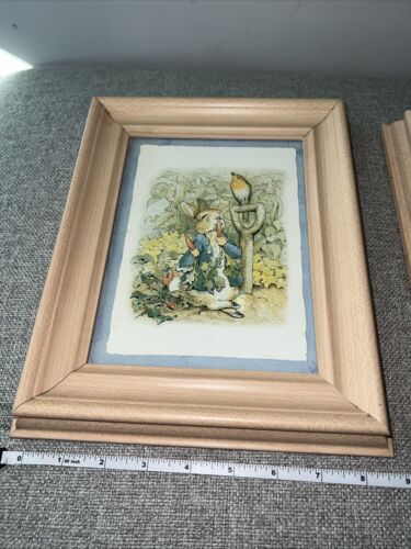 Pair Of framed Peter Rabbit Pictures From Beatrix Potter Story - Picture 3 of 4