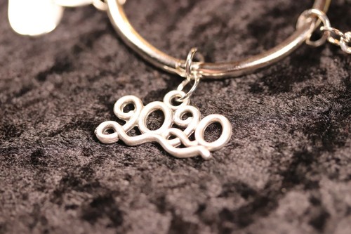 2020 is YOUR year! Custom 2020 Script Silver Plated Pewter Charm for WW Ring! - Picture 4 of 4