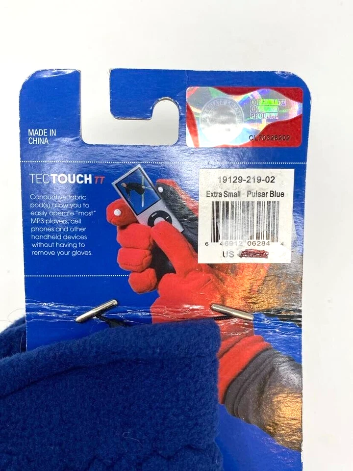 Guantes Michigan Wolverines Invierno Polar Nuevos con Etiquetas Universidad U of M Azul Talla XS Nuevos Foto 3 de 4