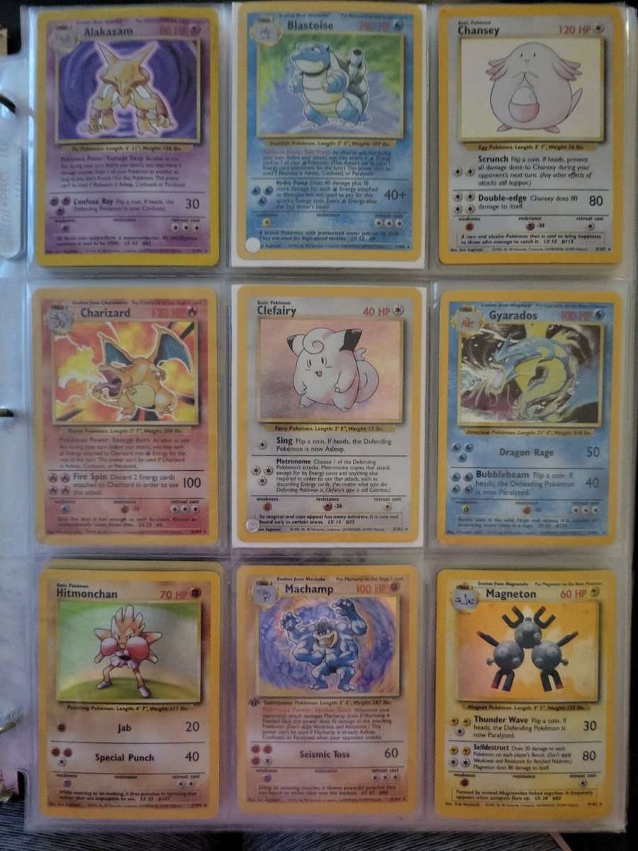 Pokemon TCG Complete Base Set Charizard Blastoise Venusaur 102
