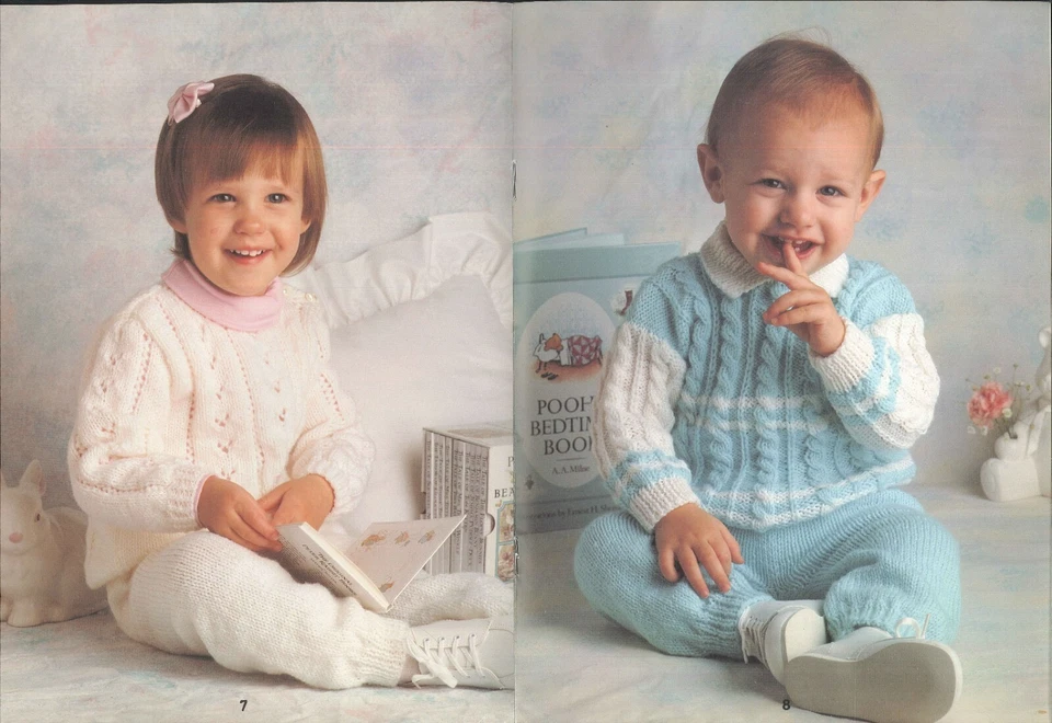 Adorable Babies 3 Knitting Pattern Booklet 1990 Prior Leisure Arts 935 Cardigan - Image 2 of 4