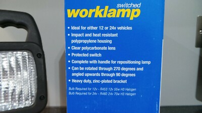 Ring Automotive Arbeitsleuchte – Rechteckig, 12/24V, Mit Schalter, Polykarbonatlinse