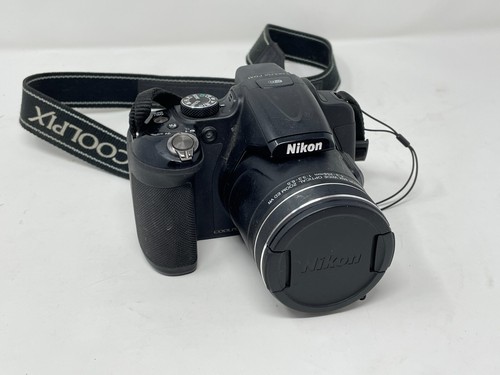 Nikon Coolpix P600 Black Digital Camera 60x Zoom 16 Megapixels Wi-fi 32GB SD Car