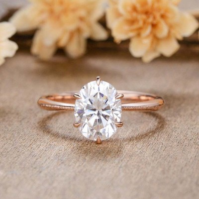 6 prong oval diamond ring