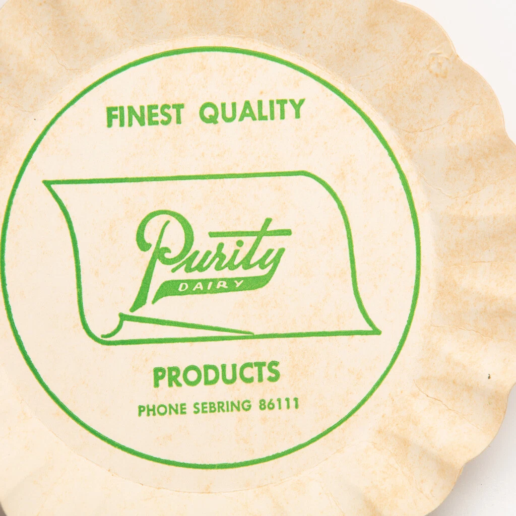 Vintage Purity Dairy Paper Pie Serving Dish Superior Paper Co