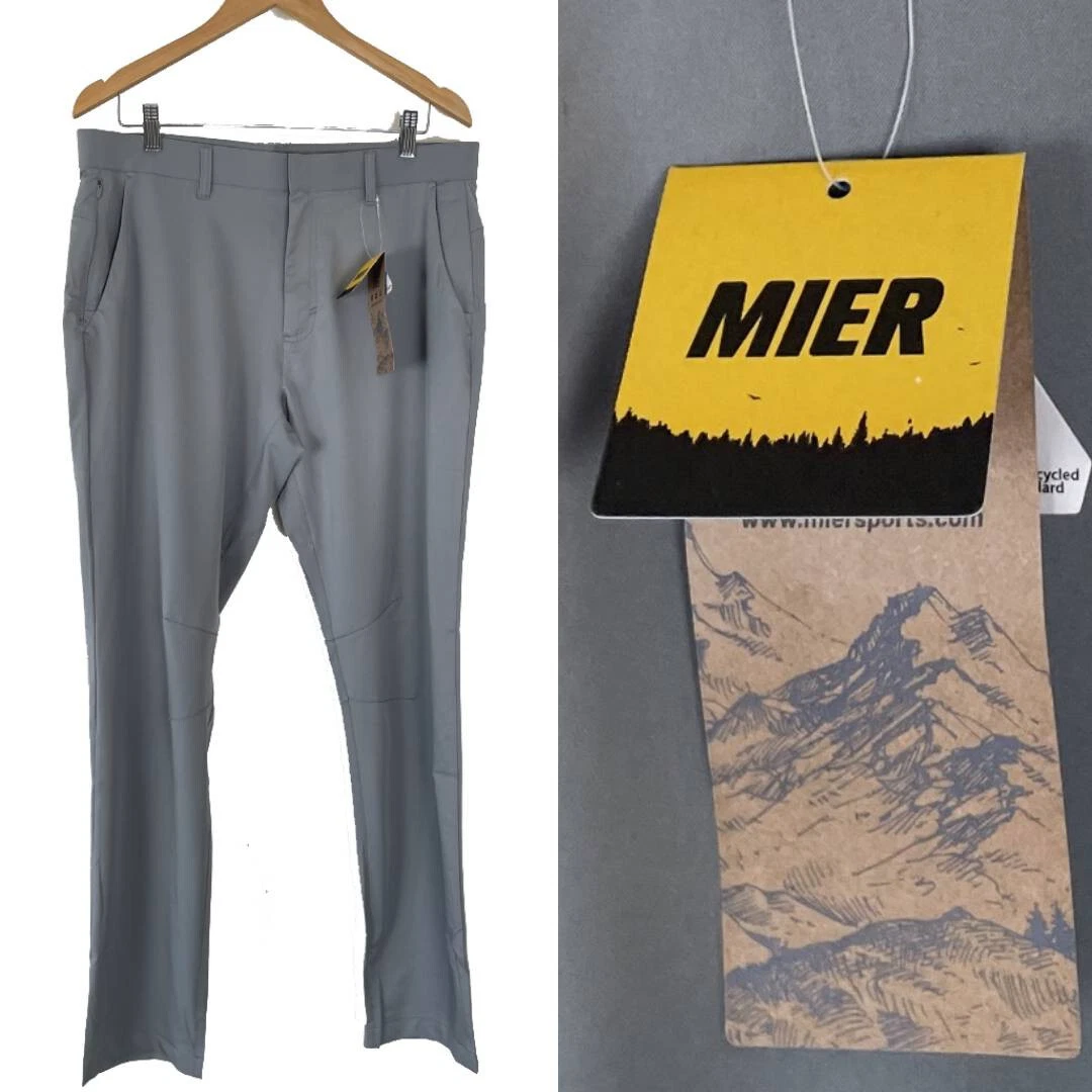 Mier Mens Hiking Casual Pants Quick Dry Lightweight Outdoor Tactical Zip Pocket