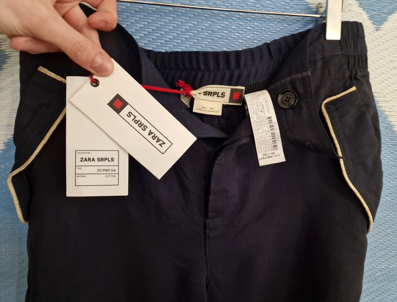 Zara ' SRPLS Limited Edition ST/PNT 04 Black/Gold Cargo Trousers ' New BNWT RARE image 8