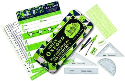 Helix Oxford Mathematics Set - 10 Piece Geometry Maths Kit with Storage Tin - Picture 30 of 33