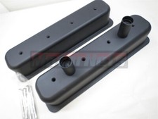 Sbc Center Bolt Black Aluminum Circle Track Tubes Valve Covers Vortec 305350