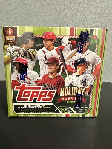 2023 Topps Baseball Holiday Mega Box 100 Cards 1 Auto/Relic New Sealed