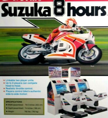 Suzuka 8 Hours Arcade Flyer Original 1992 Coke Motorcycle Game