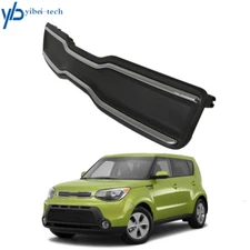 Front Upper Grille Grill Black W/Chrome Trim For 2014 2015 2016 Kia Soul Plastic