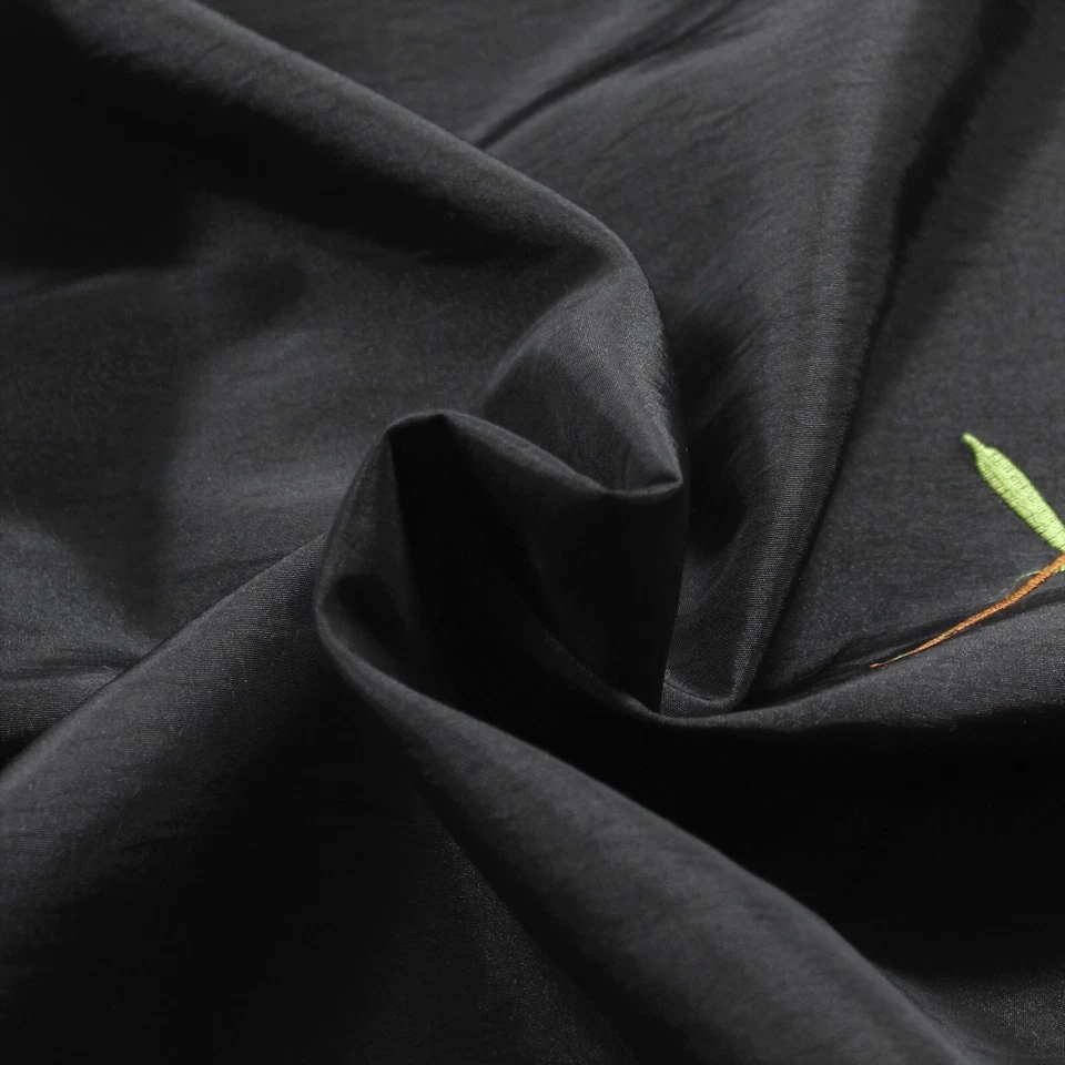 Kleidertaft Stoff 100 x140 cm.schwarz bestickt Dekostoff Meterware - Bild 3 von 4