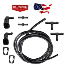 Pack of 1 For Ford Fusion Front Windshield Washer Nozzles Kit w/ Hose 8E5Z17603A