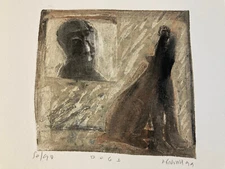 Very Pretty Lithography Engraving Alexis Gorodine Expressionism Signed Pencil