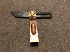 Rare Vintage Stanley No.25 Sliding 6” T Bevel Square Rosewood & Brass 