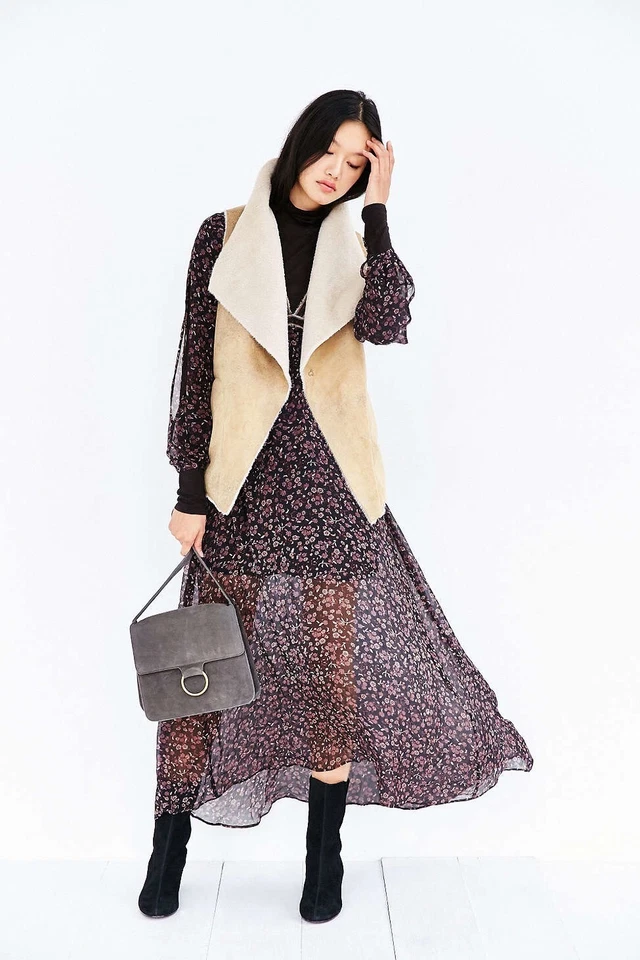 Ecote Womens Natural Sherpa Vest New Size Large MSRP $89 - Image 3 of 4