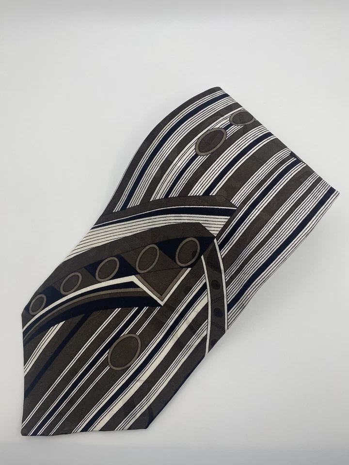 J Blades & Co 56” Vintage Tie USA Monterey Bay Silk Made by Hand Geometric - Image 2 of 4