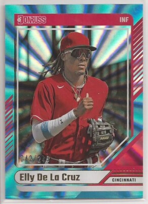 Elly De La Cruz Carolina Blue Laser 2024 Donruss #18 #/249