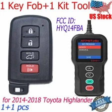 New Key Fob Programming Tool For 2014-018 Toyota Highlander Smart Remote Key FOB