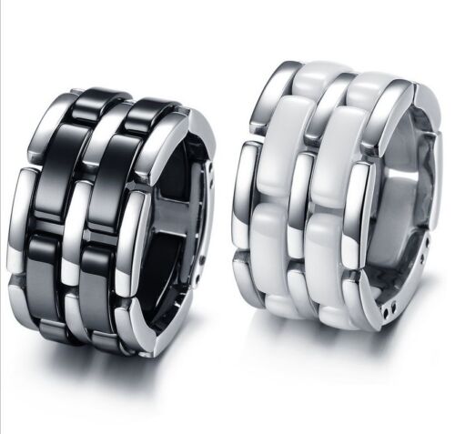 Hot Fashion 2 color Titanium Steel y cerámica Classic Watchband anillo de estilo - Imagen 1 de 6