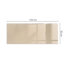 Decorative and Protective Glass Hearth Plate Mat Color Beige Square Rectangular