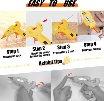#ad 30W Mini Hot Glue Gun Kit Fast Preheating Glue Gun with Storage Case 2 $15.99