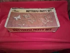 Vintage 1950/60 Jeanette Butterfly Candy/Snack Dish Set With Gold Trim 4 Piece