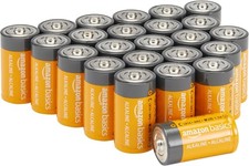 Amazon Basics 24-Pack C Cell Alkaline All-Purpose Batteries 1.5 Volt
