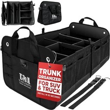 Car Trunk Organizer For Suv Truck Auto Cargo Storage Xl Black