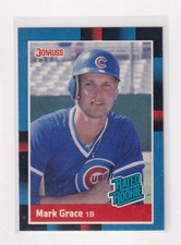 1988 Donruss Rated Rookie # 40 Mark Grace Nice Card. rookie card picture