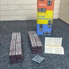 Halsam Vintage Double Twelve Club Dominoes Set NO. 300