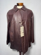 Vintage Lexington Brown Leather Coat – Genuine Leather – Size L – Deadstock with